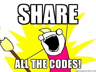 Share all the codes!